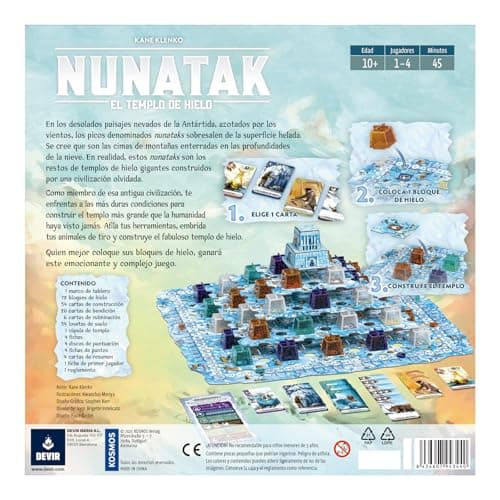 Detalle de Devir Nunatak — juego de mesa cooperativo para 1–6 jugadores 🎲