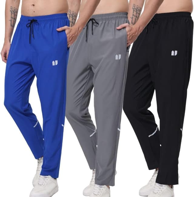 Detalle de Hpbygstae men’s athletic sweatpants (3-pack) with zip pockets for running, training & everyday wear