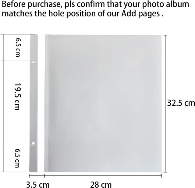 Thumbnail 2 de Vienrose Photo Album Replacement Pages 10 Sheets