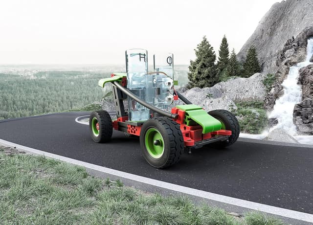 Detalle 2 de fischertechnik Profi H2 Fuel Cell Car 🚗 Juego educativo energía renovable