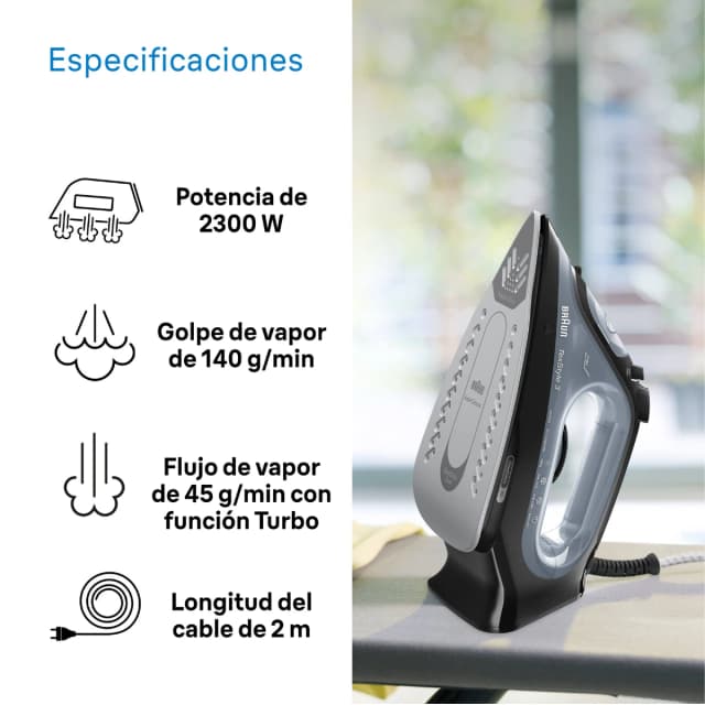 Thumbnail 4 de Braun TexStyle 3 Plancha vapor 2.400 W 270 ml