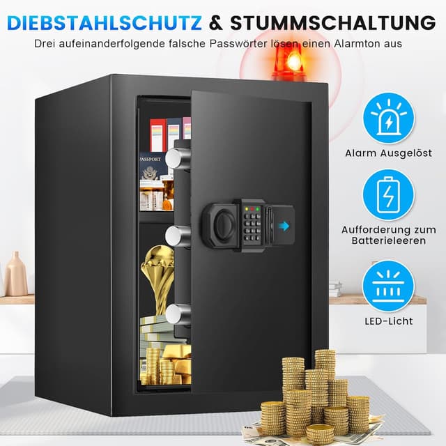 Thumbnail 3 de 50L Safe Tresor feuerfest mit Zahlenschloss 🔐