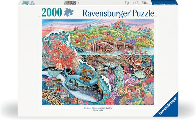 Detalle 2 de Ravensburger Thalassic Tale 2000-piece jigsaw puzzle (age 12+)