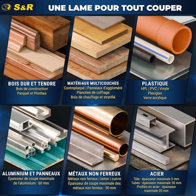 Thumbnail 5 de S&R Lame Scie Circulaire 165 x 20 mm 60 dents