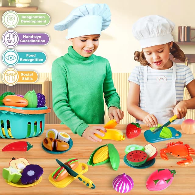 Thumbnail 5 de 100 Pcs Play Food Set