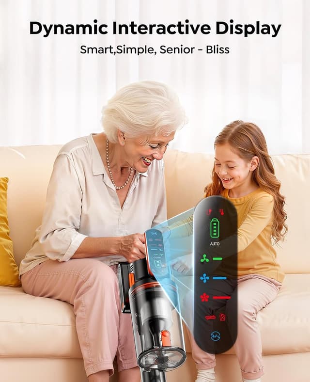 Thumbnail 6 de Fieety Akku-Staubsauger mit 50 kPa, Wandladestation und 65 Min Laufzeit (600 W, kabellos)