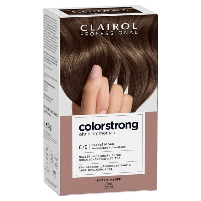 Detalle 2 de Clairol Professional colorstrong dauerhafte Farbe 6/0 Dunkelblond mit AHA-Bonding-System (ohne Ammoniak)