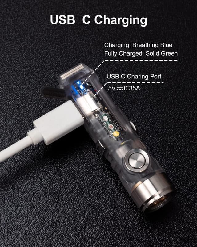 Detalle de RovyVon Aurora A8 G4 keychain torch 650 lm