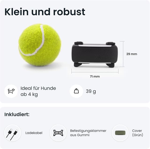 Detalle de Tractive Smarter Hunde GPS Tracker (Modell 2025) – Live-GPS-Ortung mit Gesundheitswarnungen (Bundle Schwarz)