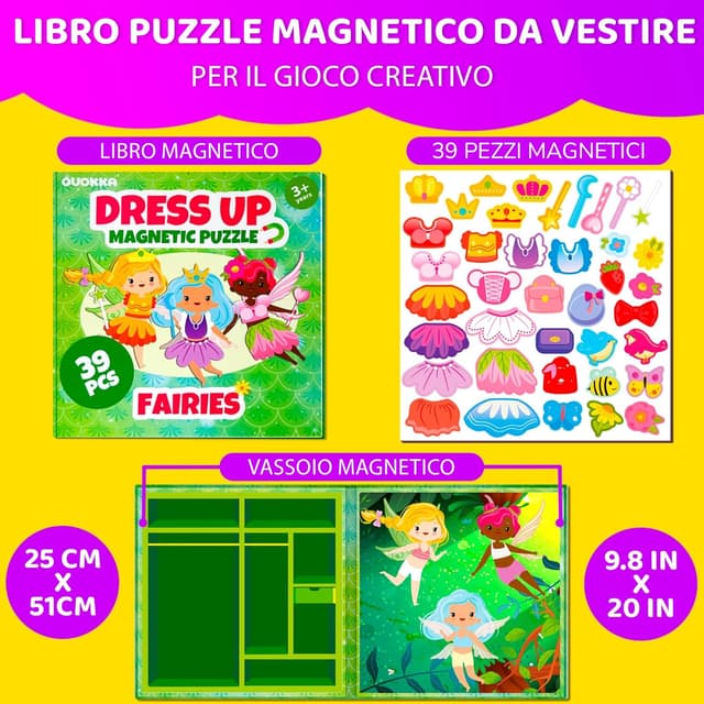 Thumbnail 4 de Quokka Bambole magnetiche da vestire 39 pezzi per bimba 2–5 anni