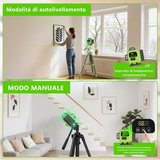 Detalle de Livella laser autolivellante 4x360, 16 linee