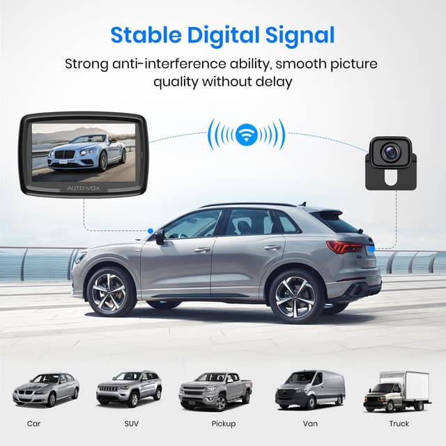 Detalle de AUTO-VOX CS-2 Wireless Backup Camera System with 4.3" Car Monitor