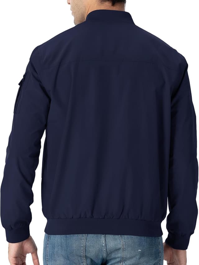 Detalle de Rdruko Herren Bomberjacke Blouson- & Übergangsjacke – leichte Fliegerjacke für Freizeit und Outdoor