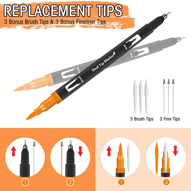 Thumbnail 9 de Gunsamg 80 Rotuladores Lettering 🎨 Punta Pincel