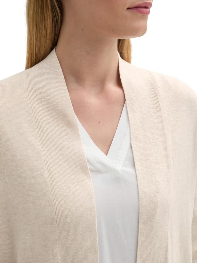 Detalle de TOM TAILOR 1045346 cardigan donna lungo in maglia morbida