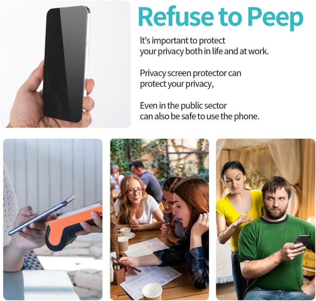 Thumbnail 6 de PEHAEL 3+3Pack Privacy Screen for iPhone 16 Pro Max