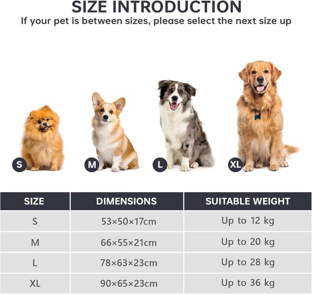 Thumbnail 6 de Heymamba Extra Large Dog Bed 90x65x23cm