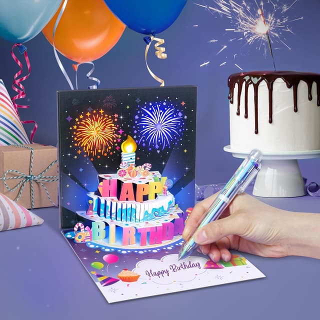 Thumbnail 6 de Birthday music and lights card with 7.1 inch