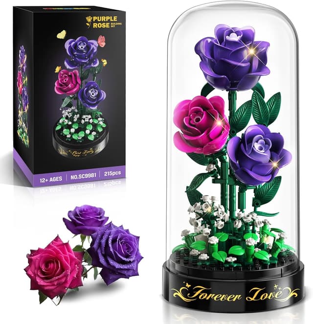 Detalle de HiWEEGO Blumen Rosen Set 215 Teile LED