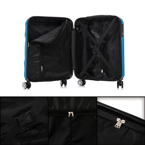 Detalle de RAYKONG maleta de cabina ABS 55x40x20 cm (20 pulgadas) turquesa, 40 L