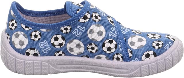 Detalle de Superfit Jungen BillHausschuhe aus Baumwolle mit Klettverschluss