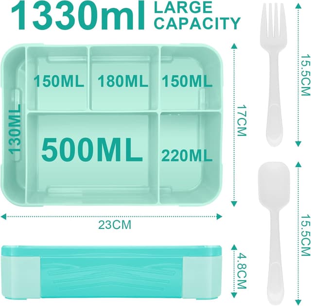 Detalle 1 de IJIAMY Brotdose Kinder 1300ml 🍱