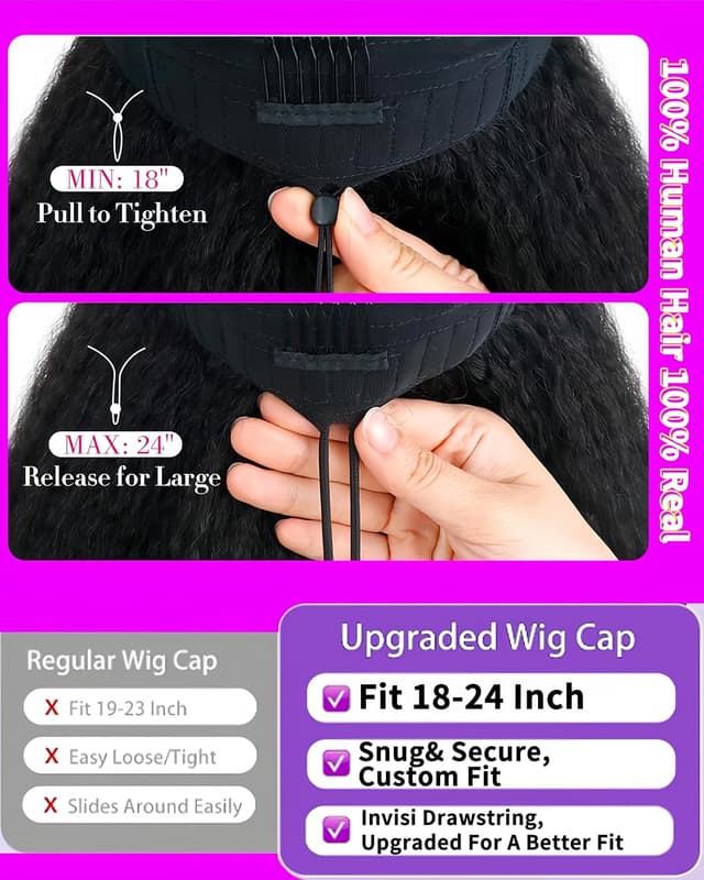 Thumbnail 3 de KinkyStraight V Part Wig 22in