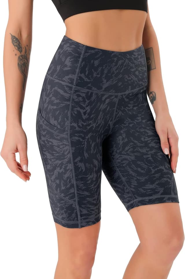 Detalle 2 de Persit Damen kurze Leggings – blickdichte Radlerhose mit Taschen