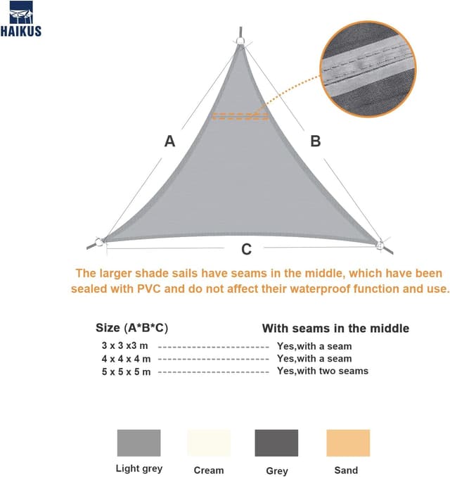 Thumbnail 6 de HAIKUS Voile d’ombrage triangulaire 3x3x3 m
