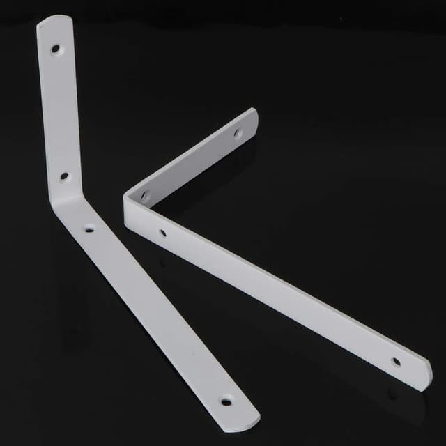 Detalle 2 de SAYAYO EJ5218W-4P – lot de 4 supports d’étagère murale en inox forme L pour fixation flottante