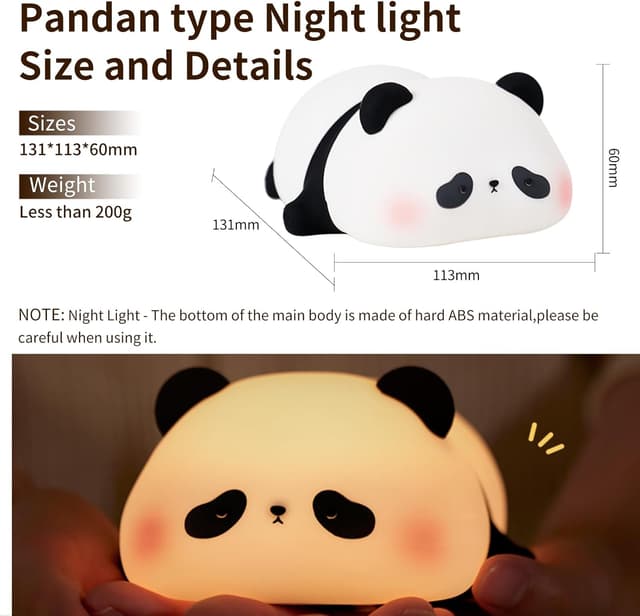 Detalle 2 de AmmToo Nachtlicht Panda dimmbar 1200 mAh