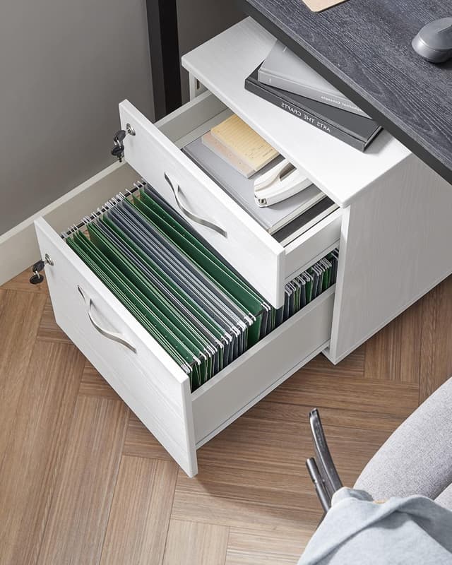 Thumbnail 6 de VASAGLE Rollcontainer abschließbar mit 5 Rollen