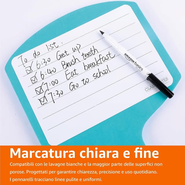 Thumbnail 5 de Amazon Basics Pennarelli per lavagna cancellabile punta ultra fine 12 🖊
