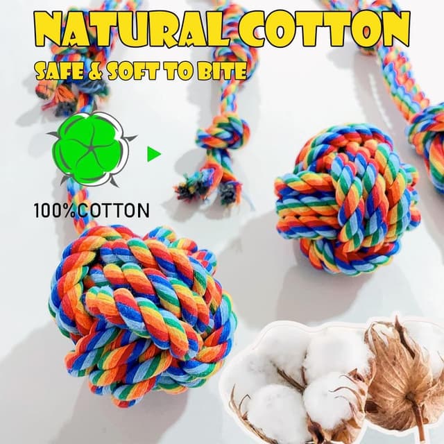 Detalle de Dog rope toy 7 pack for puppies