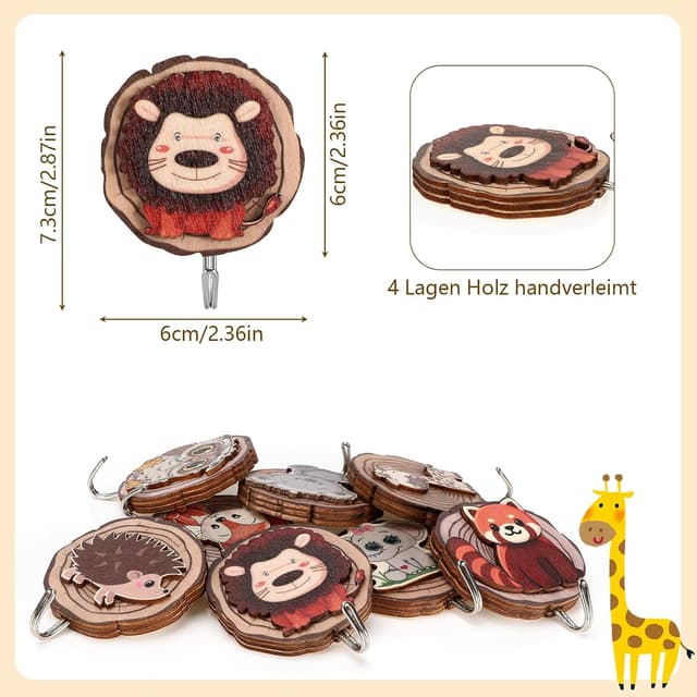 Detalle 2 de Sprifityy Kleiderhaken 8 Stück