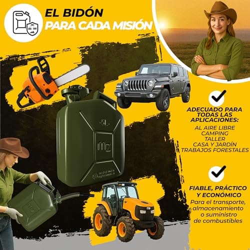 Thumbnail 5 de Bidón de Gasolina Metálico Monzana 5L Verde⛽