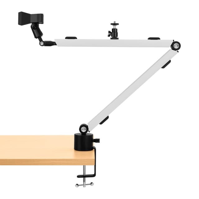 Detalle de Streamplify MOUNT ARM soporte escritorio para micrófono blanco