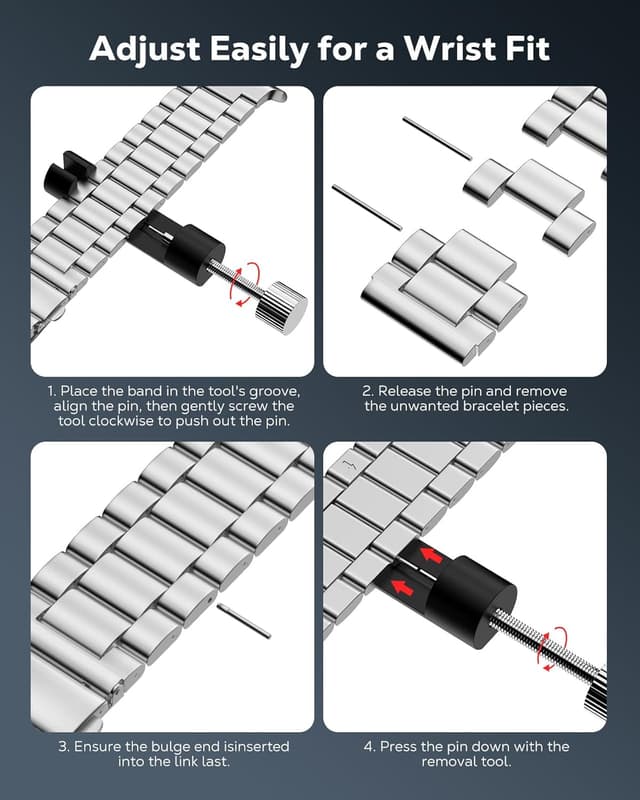Detalle de Edelstahlarmband Galaxy Watch 8 140 bis 220 mm
