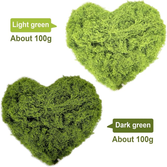 Thumbnail 1 de ROLLWAY 200g Kunstmoos Bastelmoos Dunkelgrün/Hellgrün