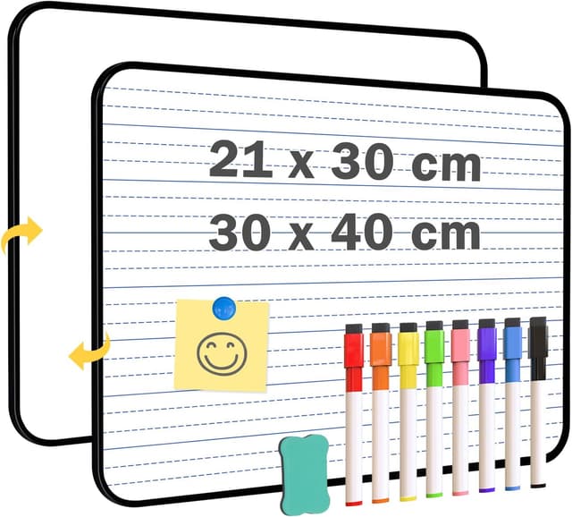Detalle de QUEENLINK Double-Sided Whiteboard 21x30cm