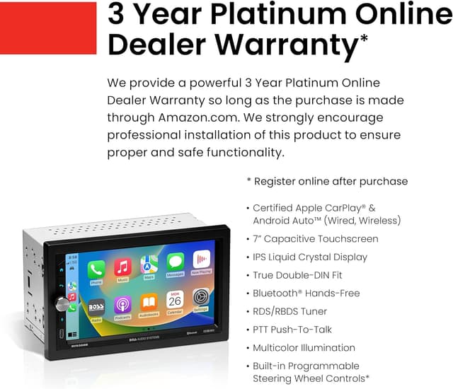 Detalle 2 de BOSS BV9358B 7 Inch Double Din Car Stereo