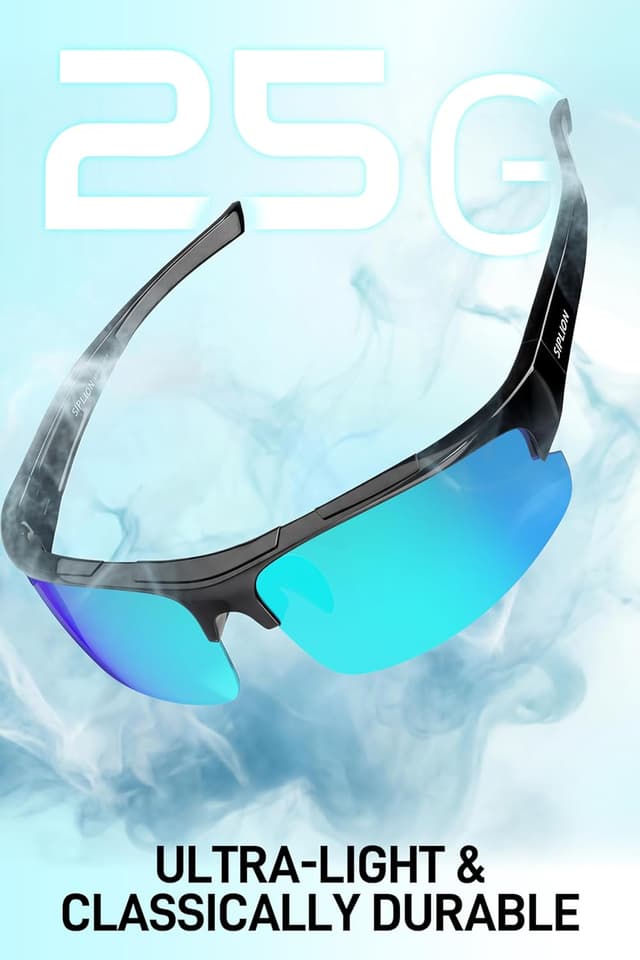 Detalle de SIPLION Homme Sport Lunettes de soleil polarisées UV400 à monture TR90 léger