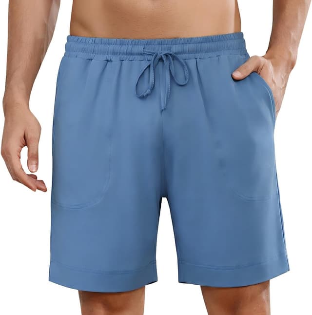 Detalle de Bresdk short de pyjama homme en coton 95%/élasthanne 5% avec cordon et poches