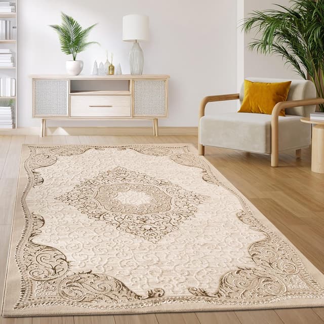 Thumbnail 6 de Paco Home Tapis Vintage Beige 80x300 cm