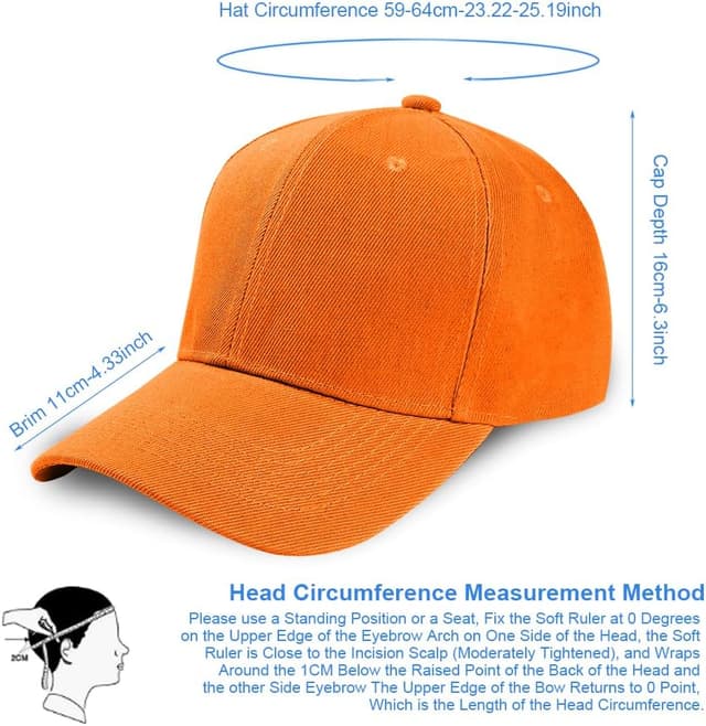 Detalle de Aomig cappello da baseball 55 a 62 cm