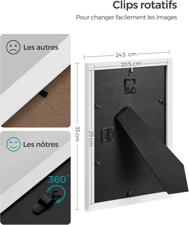 Thumbnail 6 de SONGMICS RPF011W01 Cadre photo 21 x 29,7 cm