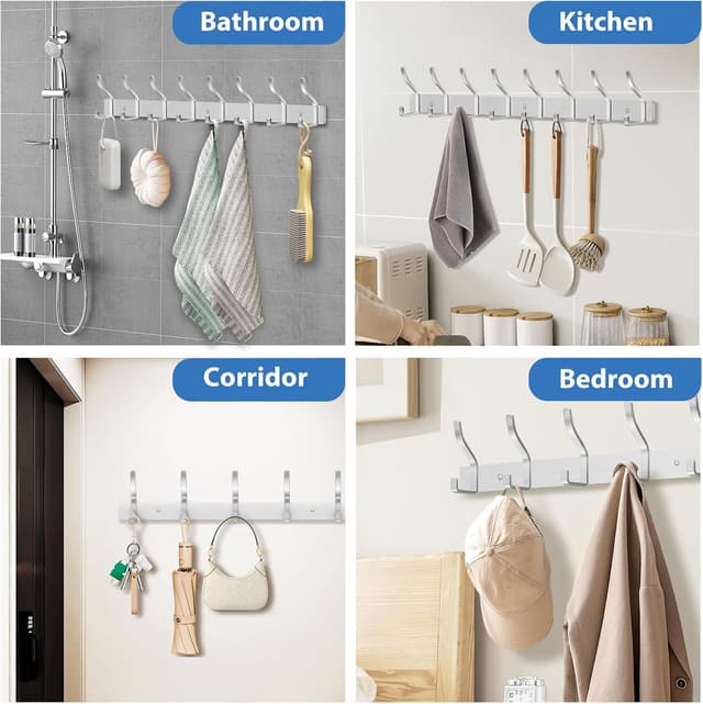 Thumbnail 5 de ZUIMENG Appendiabiti da Parete 3 ganci 🪝