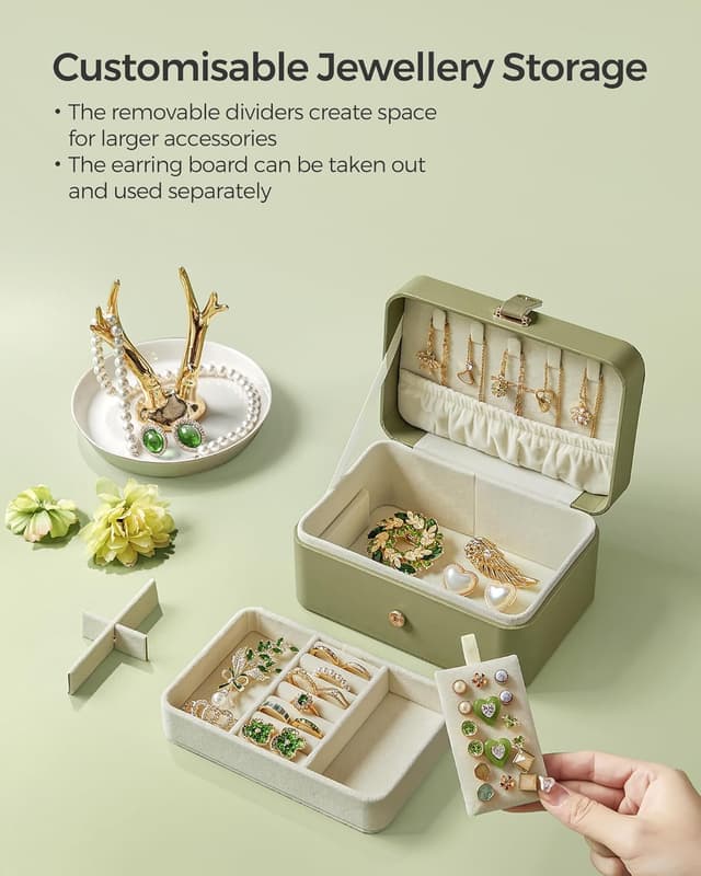 Thumbnail 4 de SONGMICS JBC166C02 11 x 16 x 8 cm jewellery box