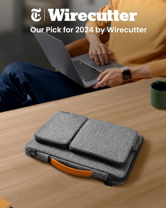 Detalle 2 de tomtoc Laptop Shoulder Bag for 14 inch laptops (12-month warranty) — 360° protective sleeve-style carry