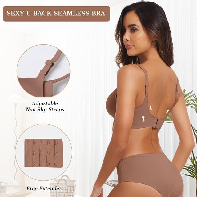 Detalle de OEAK Women’s Wireless Jelly Bra (No Underwire) Seamless Push-Up T-Shirt Bra